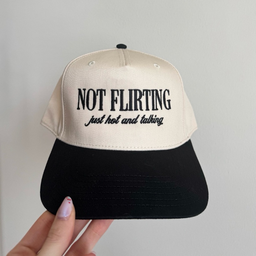 Not flirting just hot and talking- Black and Natural Hat